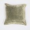 Stonewashed Cotton Velvet Throw Pillow – 18"x18" Decorative Cushion with Handstitched Edges